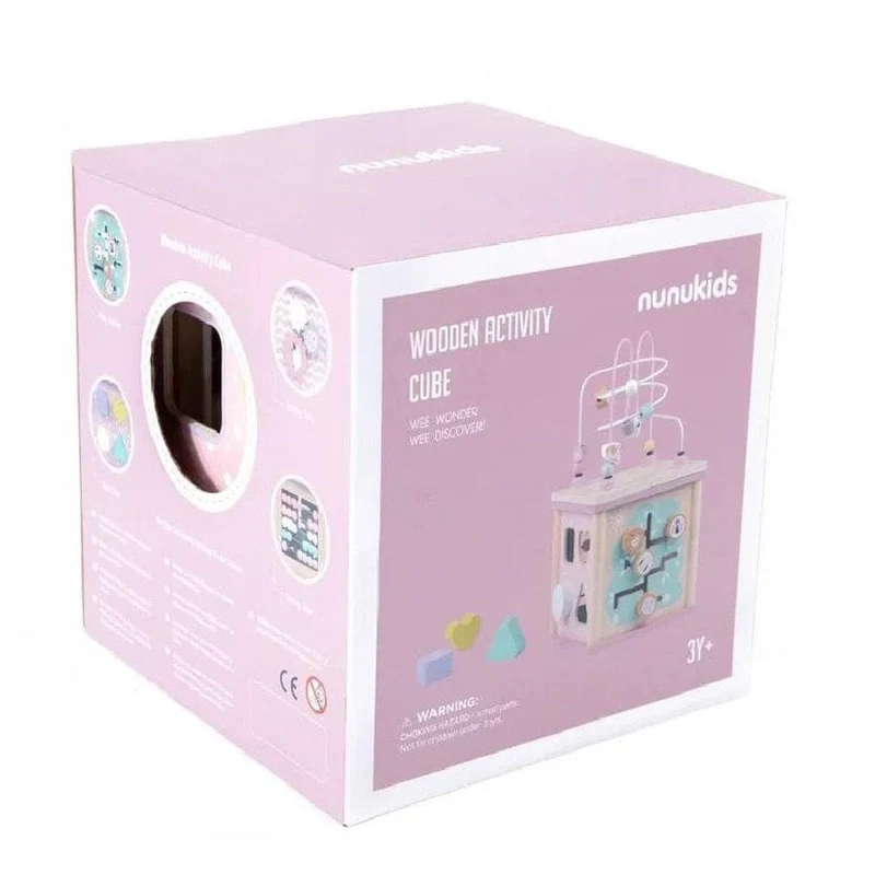Woody Buddy - Activity Cube - Pink