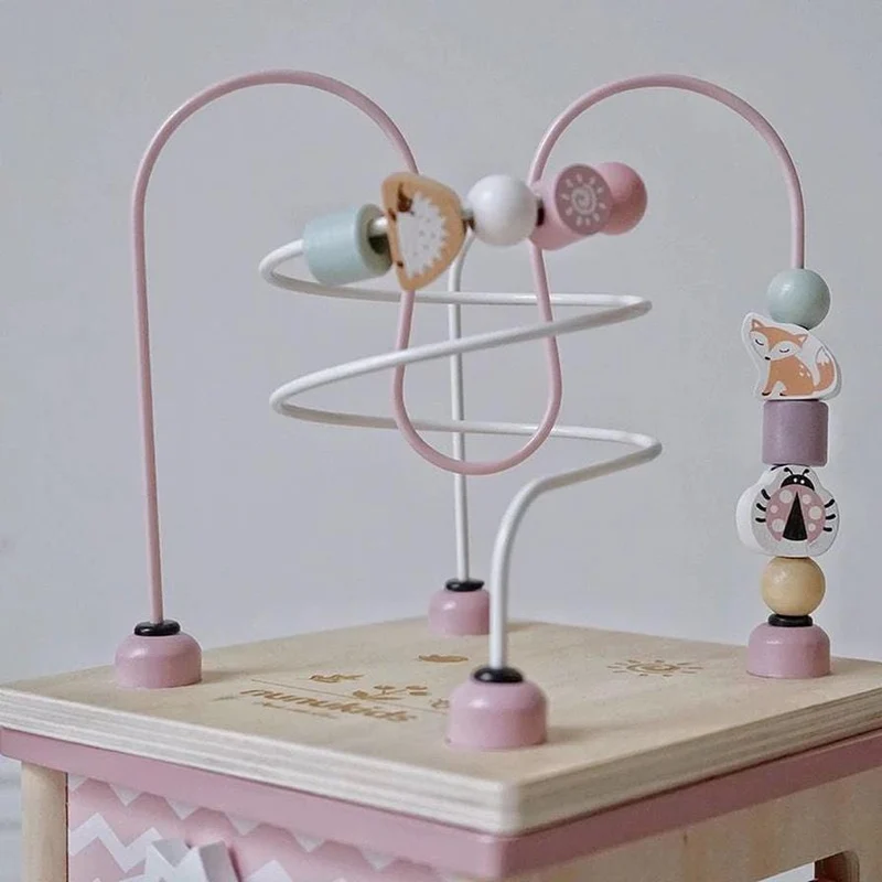 Woody Buddy - Activity Cube - Pink