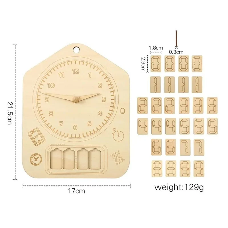 Woody Buddy - Learning Clock - Natural