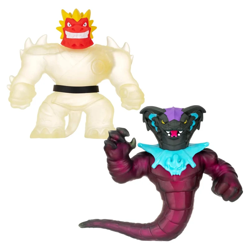 Heroes of Goo Jit Zu Glow Shifters Ultraglow Blazagon vs Shadowfang Viper