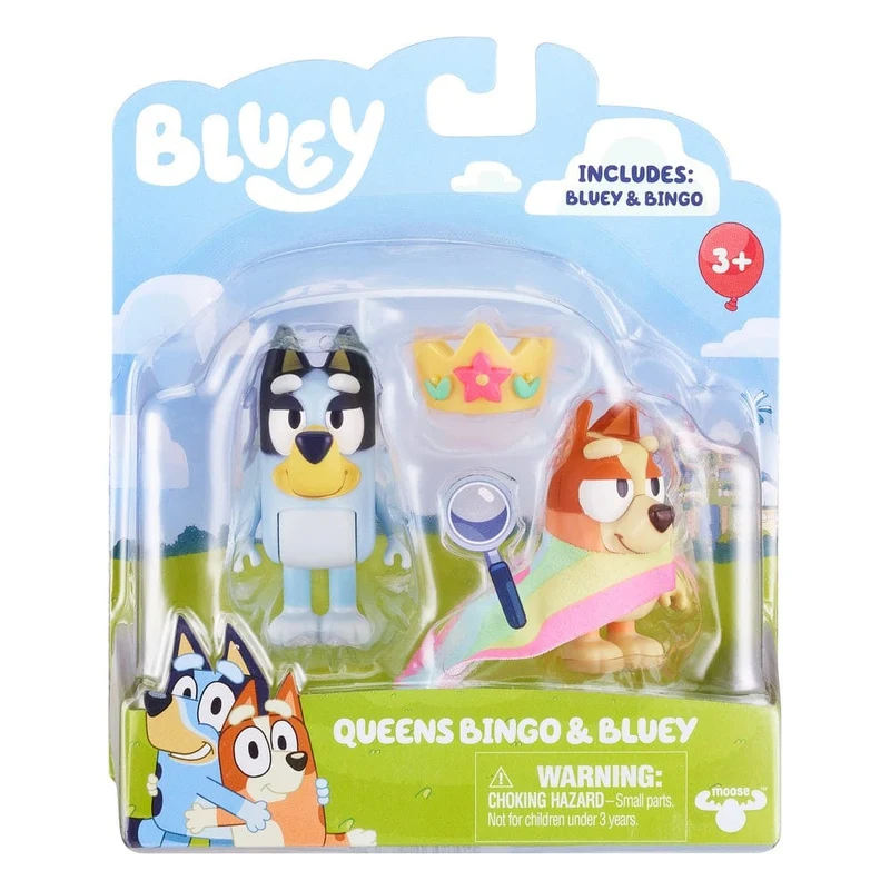 Bluey 2pk Figurine - Queens - Bluey And Bingo