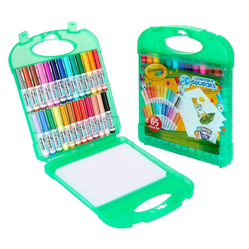 Crayola - Washable Pip Squeaks & Paper 65 Piece Set