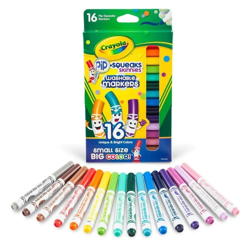 Crayola - Washable Pip-Squeaks Skinnies Markers 16pcs
