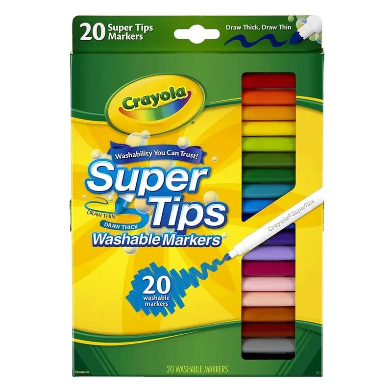 Crayola - Washable Super Tips Markers 20pcs
