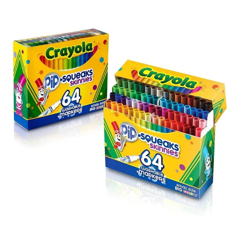 Crayola - 64 Ct Washable Pip-Squeaks Skinnies Markers