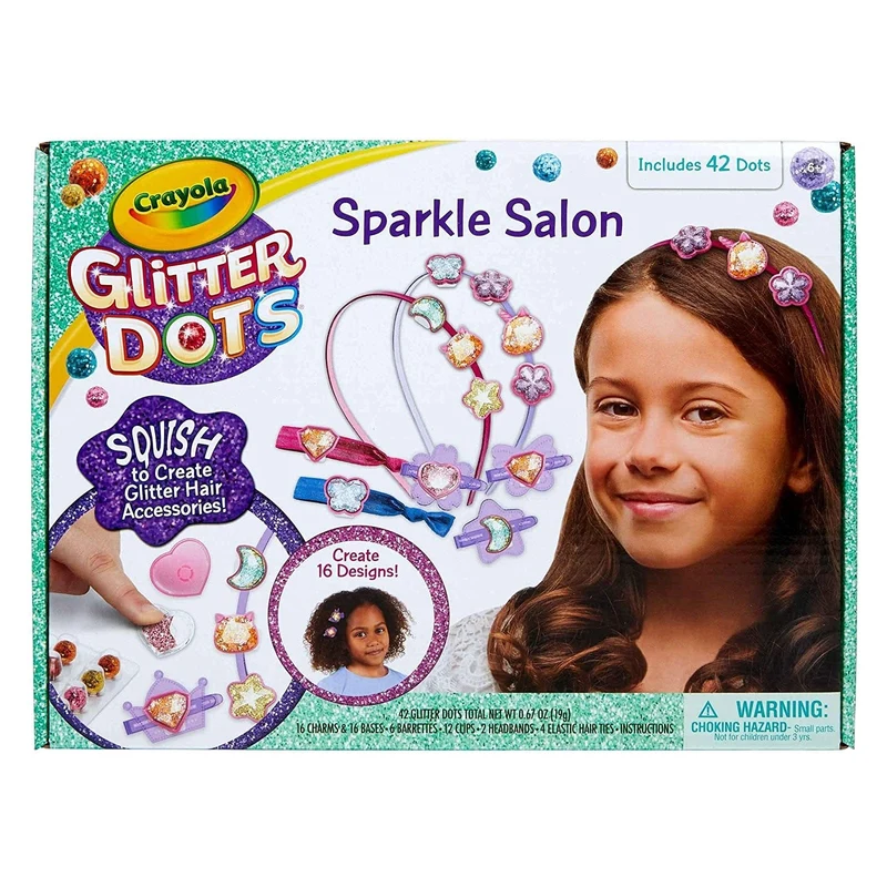 Crayola Glitter Dots Salon Hair Clips Craft