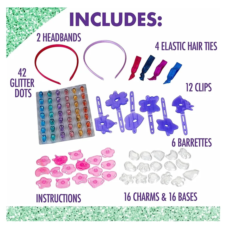 Crayola Glitter Dots Salon Hair Clips Craft