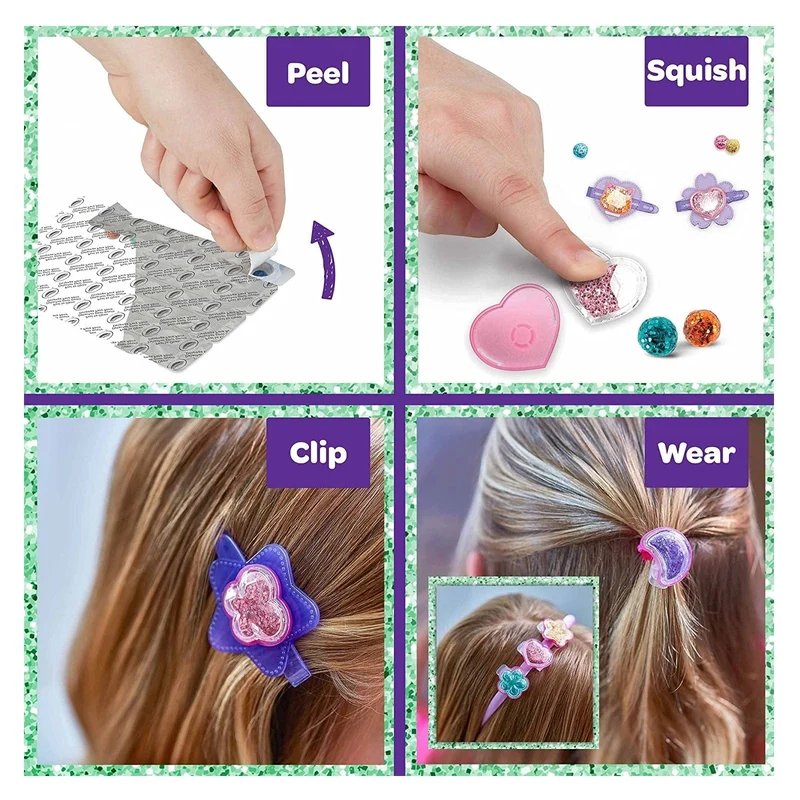Crayola Glitter Dots Salon Hair Clips Craft