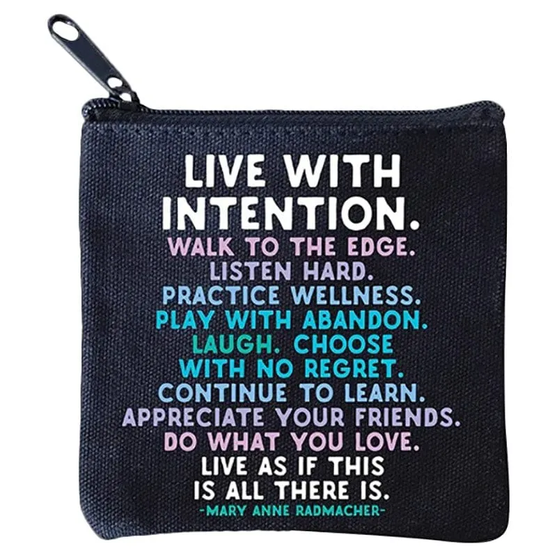 Quotable - Live With Intention Mini Pouch