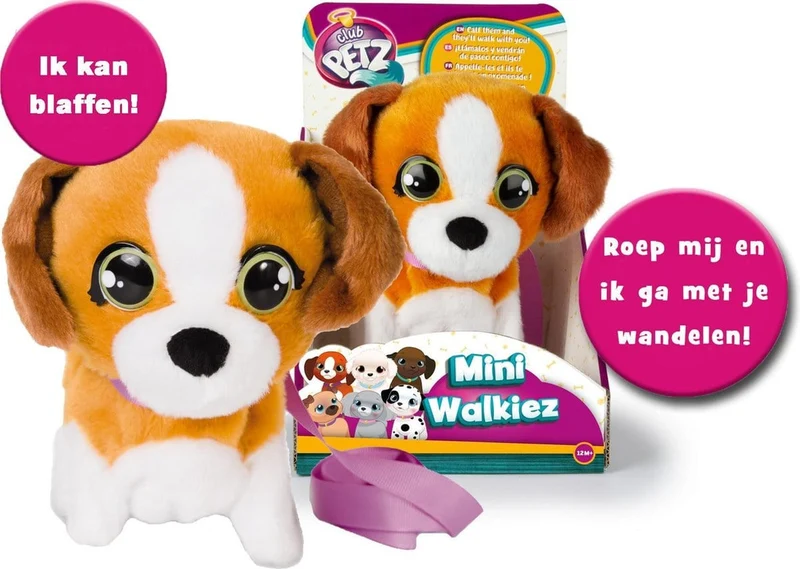 Club Petz Mini Walkiez Dog Beagle Interactive Plush Pet