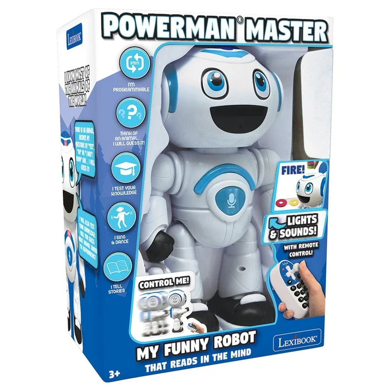 Lexibook - Powerman RC Master Stem Robot w/ Quiz - English