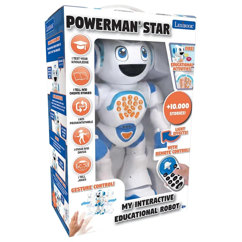 Lexibook - Powerman RC Star Interactive Robot - English