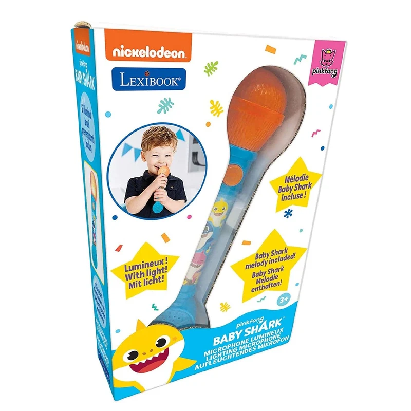 Baby Shark Lighting Microphone with Melodies and Sound Effects