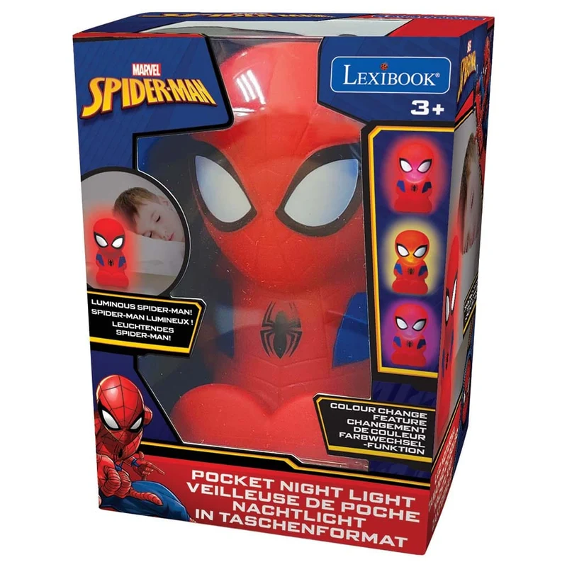 Spider-Man 3D Design Color Change Pocket Night Light Approx 13cm