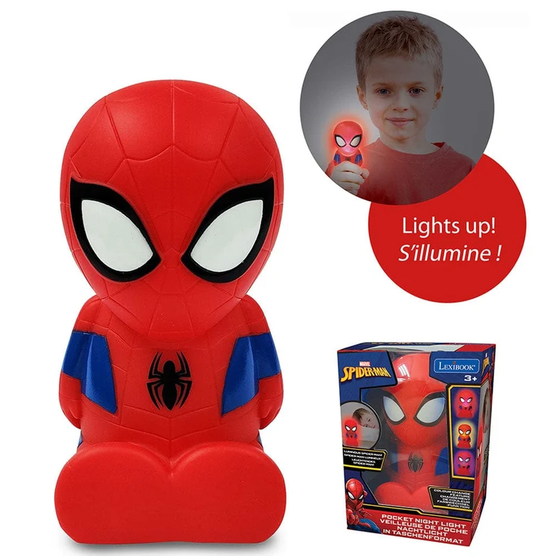 Spider-Man 3D Design Color Change Pocket Night Light Approx 13cm