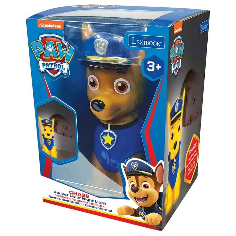 Lexibook - Paw Patrol Chase LED Pocket Night Light Approx. 13cm - Assorted