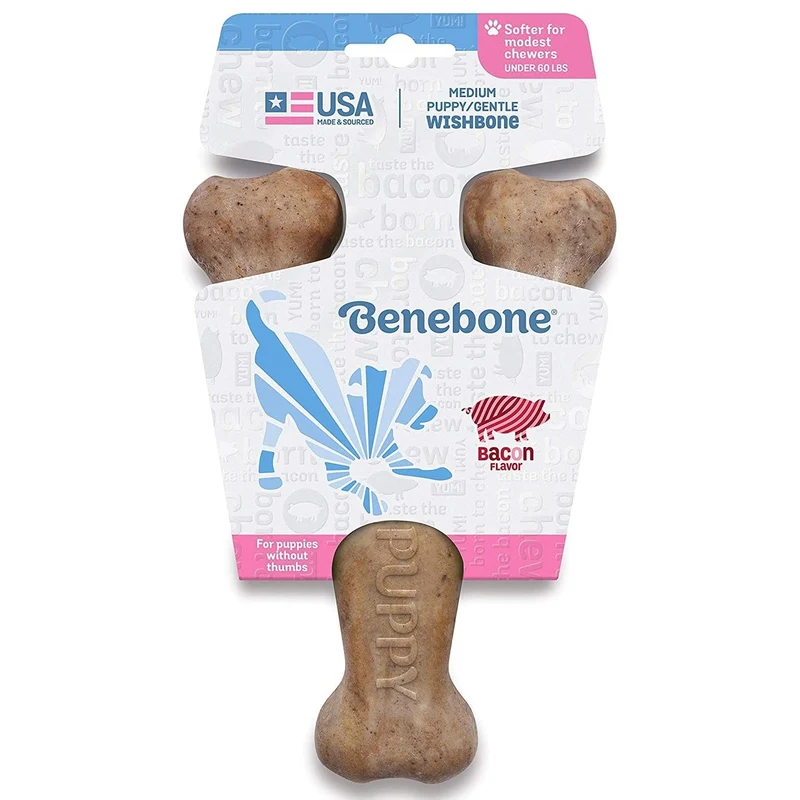 Benebone Puppy Wishbone Bacon - Medium