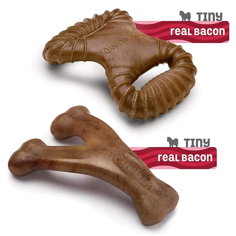Benebone 2-Pack Dental Chew/Wishbone Bacon - Tiny