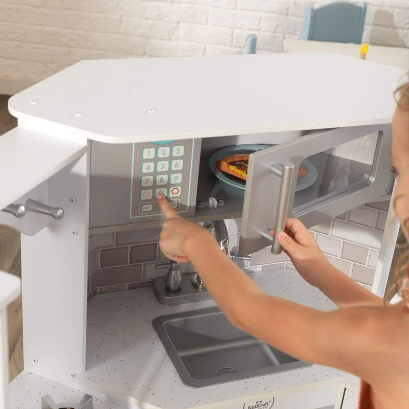 KidKraft Ultimate Corner Play Kitchen Set, White