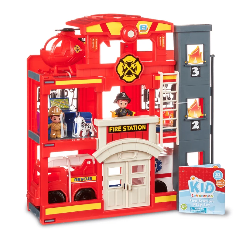 Chapmei Tiny Kiddom L&S Rescue Mission Fire Station Playset