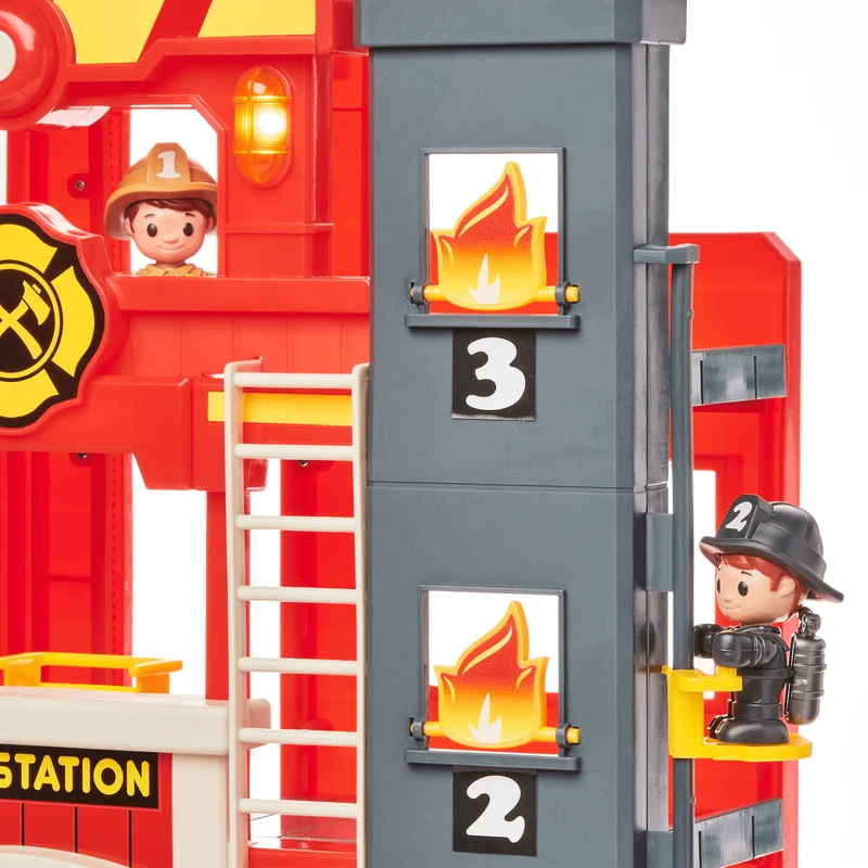 Chapmei Tiny Kiddom L&S Rescue Mission Fire Station Playset