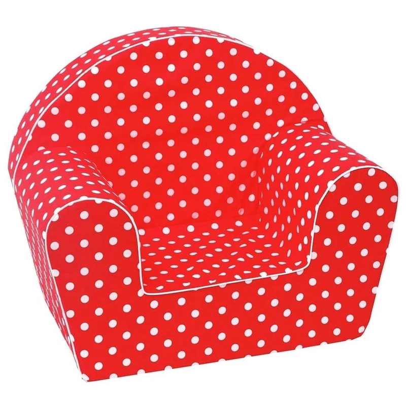 Delsit - Arm Chair Red with White Spots