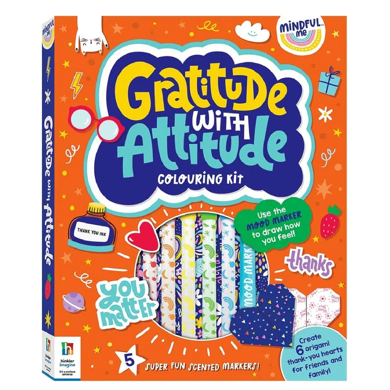 Hinkler Mindful Me Gratitude with Attitude Colouring Kit