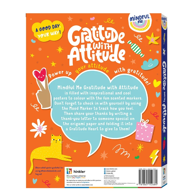 Hinkler Mindful Me Gratitude with Attitude Colouring Kit