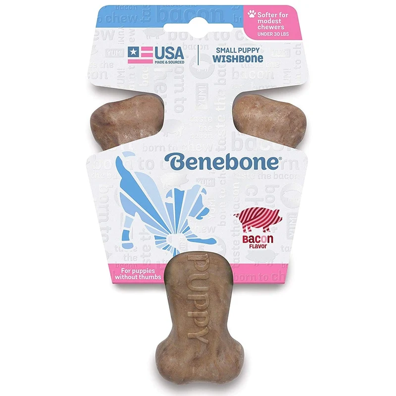 Benebone Puppy Wishbone Bacon - Small