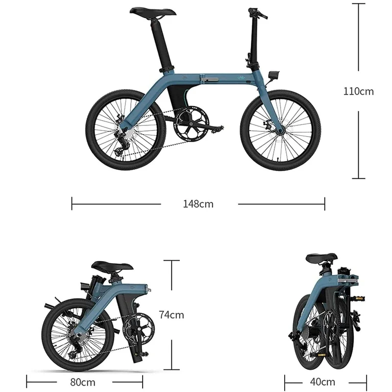 Fiido E-Bike Folding D11 Sky Blue
