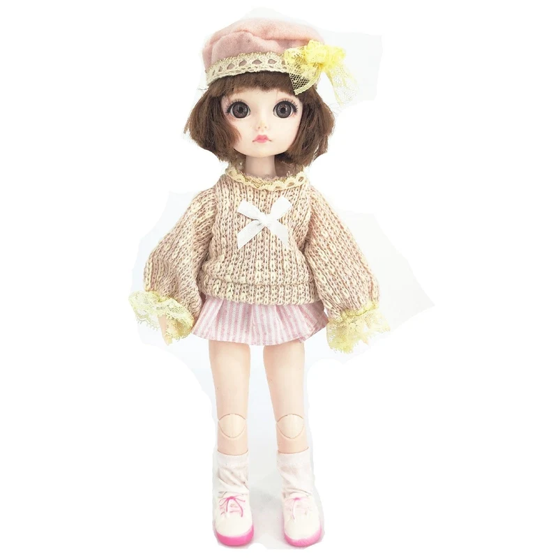 I'm Bonnie 12" Fashion Doll, Beige Sweater & Stripe Pink Skirt