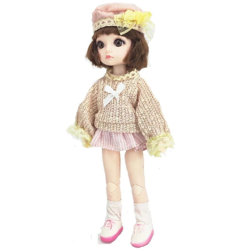 I'm Bonnie 12" Fashion Doll, Beige Sweater & Stripe Pink Skirt