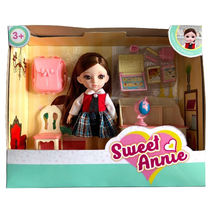 Sweet Annie 6.5" Doll Study Table Playset