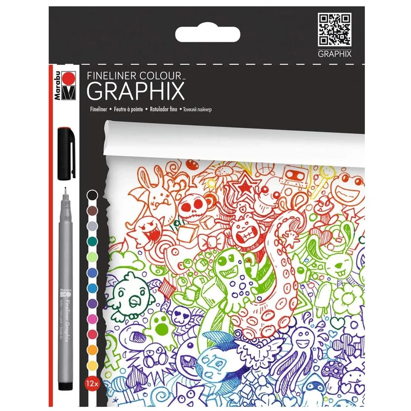 Marabu Fineliner Colour Graphix, Doodle Supreme
