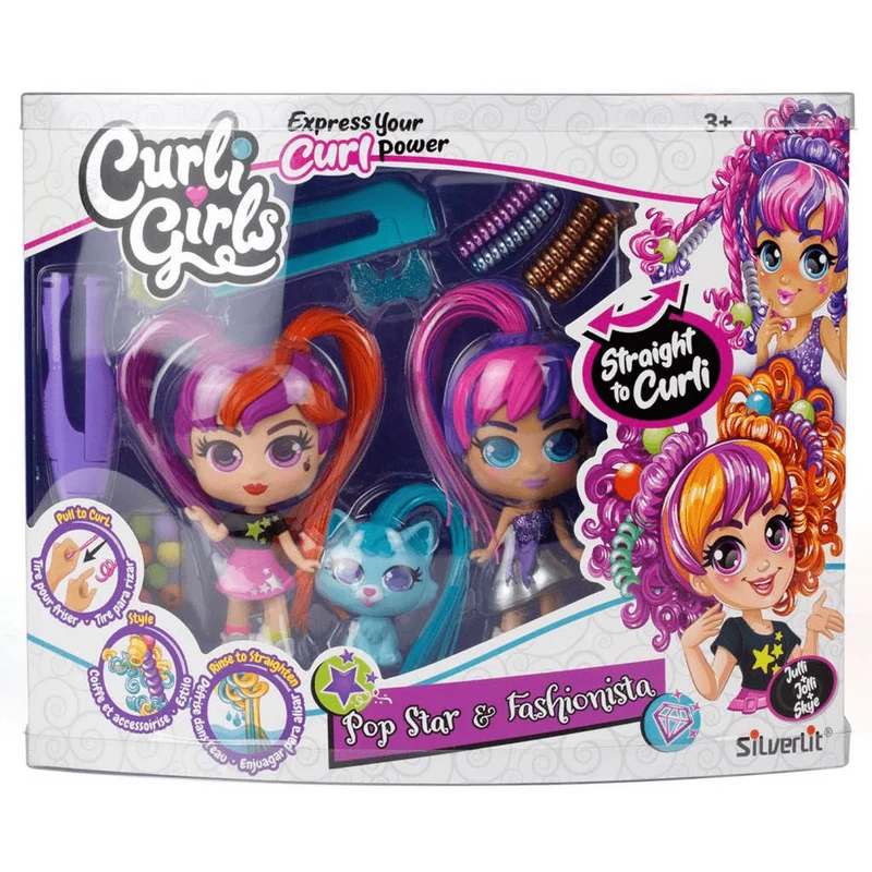 Silverlit Curli Girls Color Change Twin Assorted