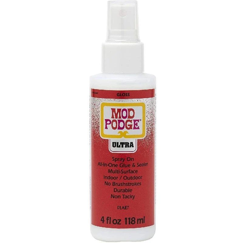 Mode Podge Spray on Glue & Sealer, Gloss - 4Oz