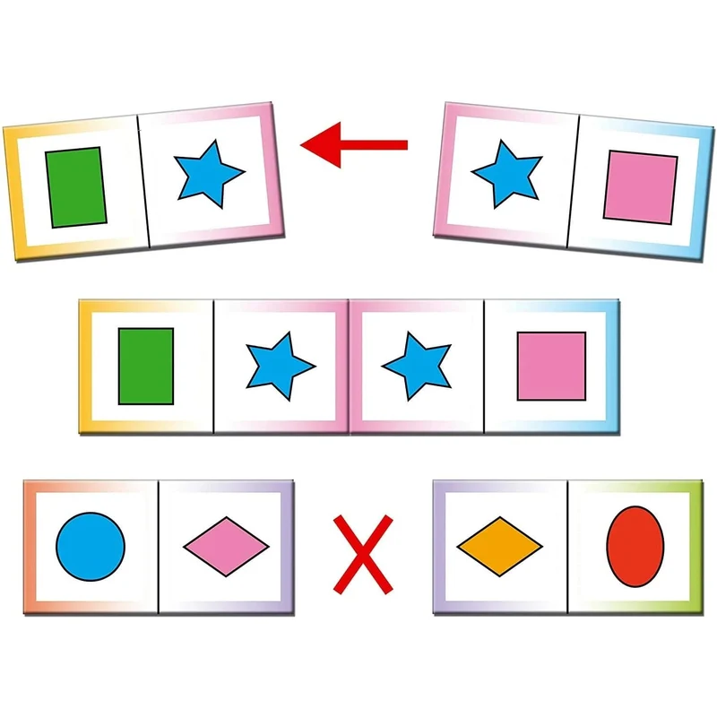 Frank Puzzles Shapes and Colours Domino (28 Pcs)