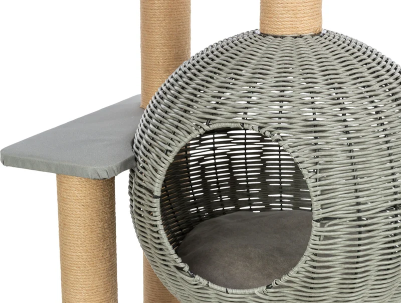 Outdoor Kratzbaum Amalia aus Polyrattan mit Höhle