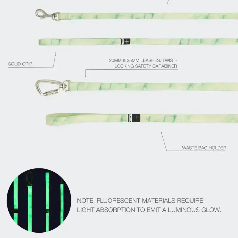 Hundeleine | Glow Leash Marble Green