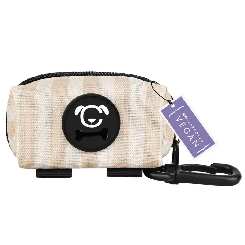 Kotbeutelspender | Beige - gestreift