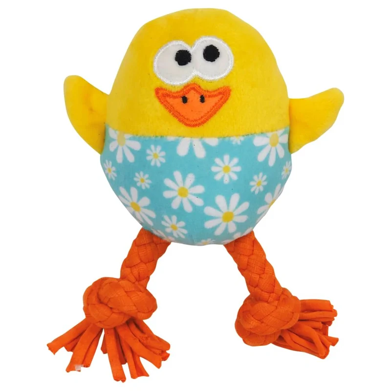 Nobby Plüsch-Hundespielzeug Küken FLOWER im Ei - 15 cm - Ostern Plüschspielzeug