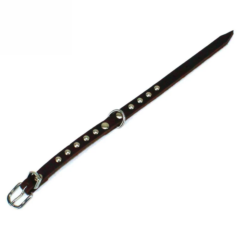 Karlie Leder-Halsband RONDO - Länge 24-47 cm - Vollleder genietet Hundehalsband
