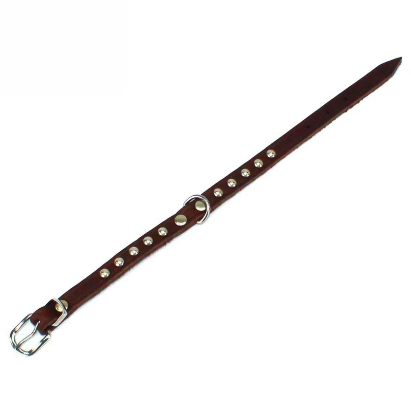 Karlie Leder-Halsband RONDO - Länge 24-47 cm - Vollleder genietet Hundehalsband