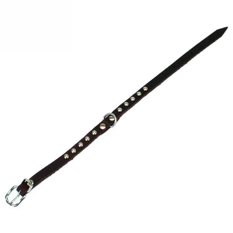 Karlie Leder-Halsband RONDO - Länge 24-47 cm - Vollleder genietet Hundehalsband