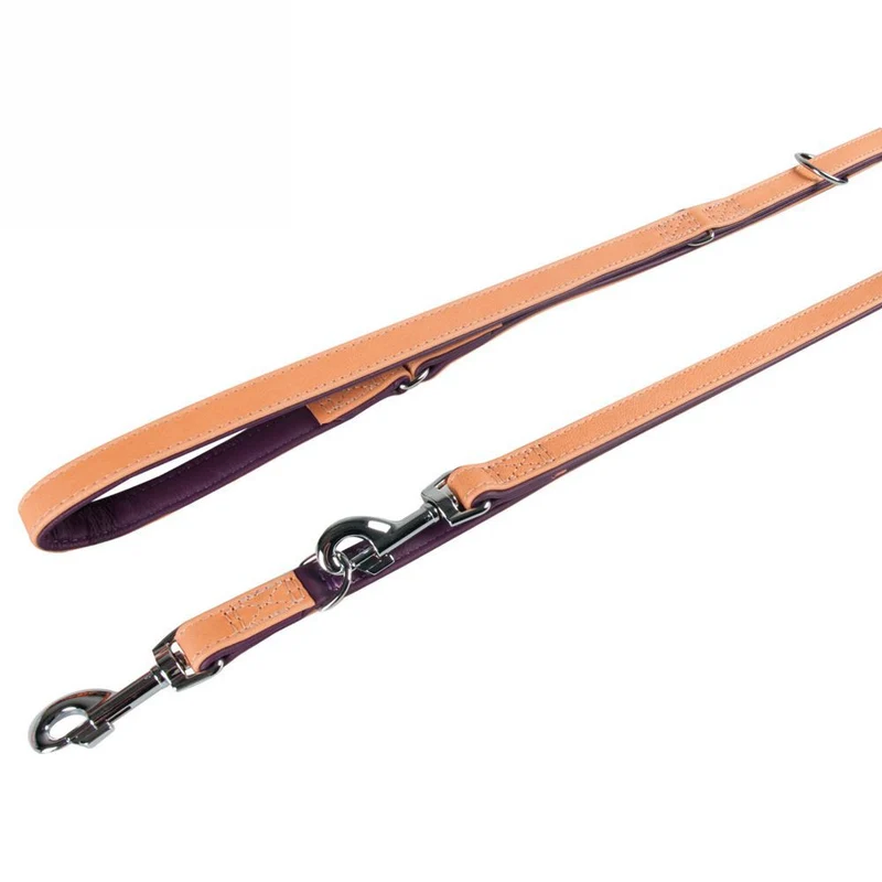 Karlie Leder-Führleine LIWA - 200 cm lang - Kamelleder&Nappaleder Hundeleine 2 m