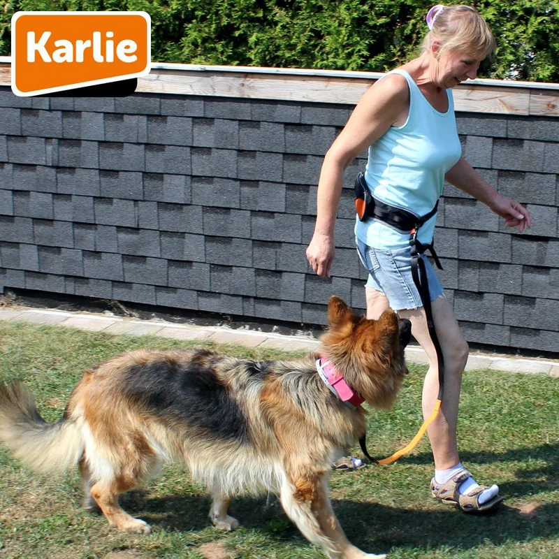Karlie CaniCross Easy Joggingleine mit Tasche Walkingleine Sportleine elastisch