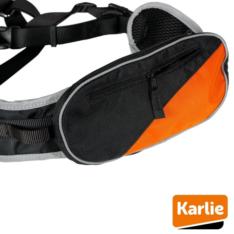 Karlie CaniCross Easy Joggingleine mit Tasche Walkingleine Sportleine elastisch