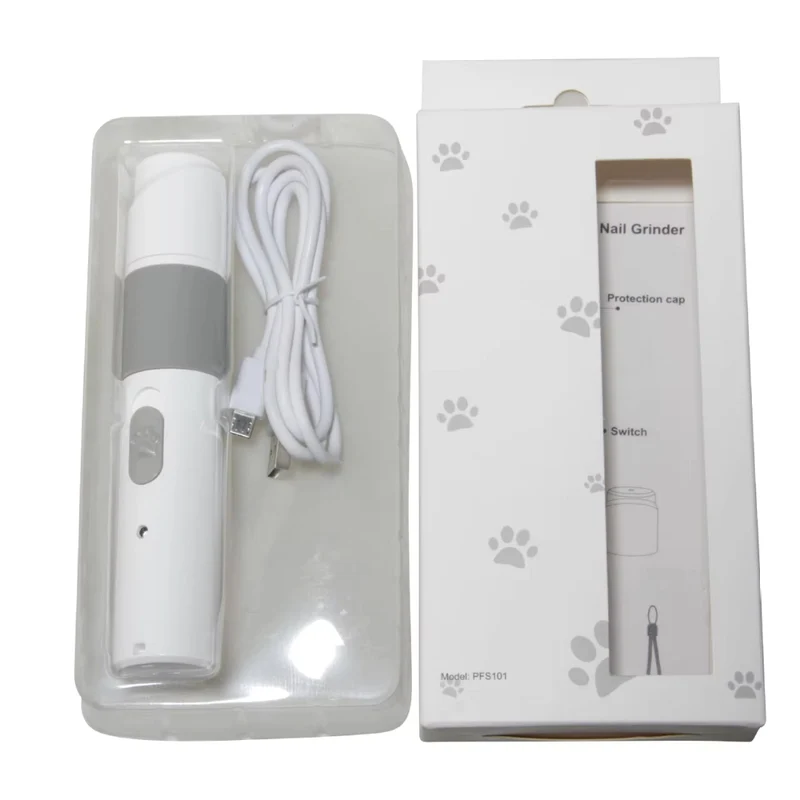 Elektrische Krallenschleifmaschine für Hunde und Katzen mit Diamant-Schleifkopf und USB-Aufladung
