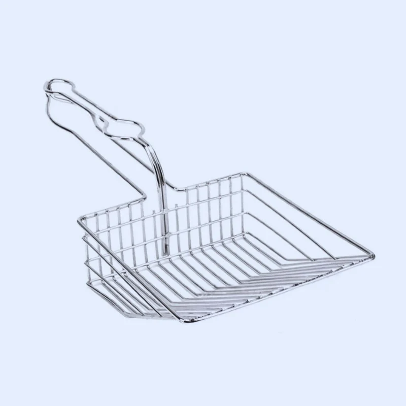 Katzenschaufel Aus Edelstahl für Katzenstreu mit Extra Breiten Schlitzen und Ergonomischem Griff