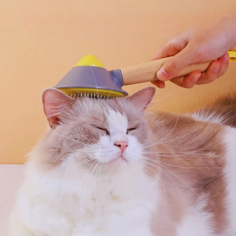 Selbstreinigende Haustierbürste Mit Massagefunktion für Hunde und Katzen